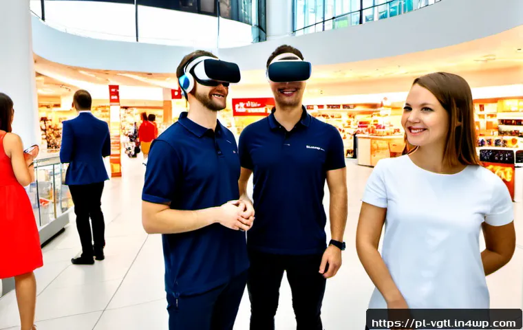 Home 17 가상 현실의 성공적인 마케팅 캠페인 - Photorealistic successful virtual reality marketing campaign in a modern Warsaw shopping center, a d...